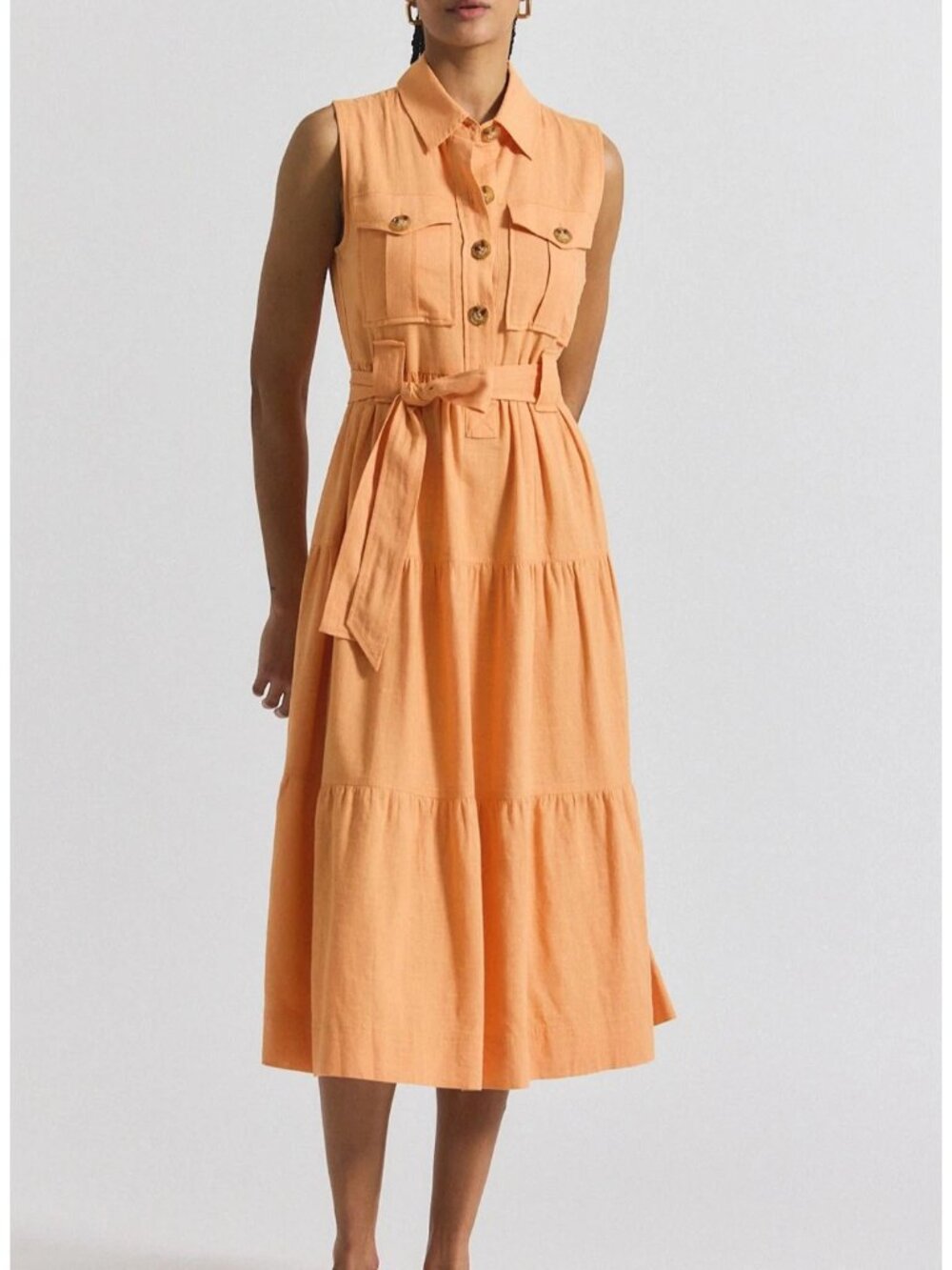 NWT Derek Lam 10 Crosby Florence Dress Papaya sz 4 $495